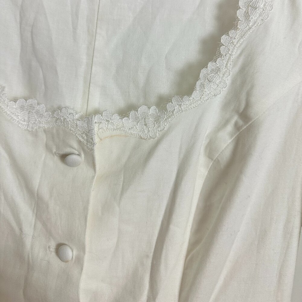 REFORMATION Alida Organic Cotton Button-Up Midi Dress in White Size US 4 - Picture 7 of 15